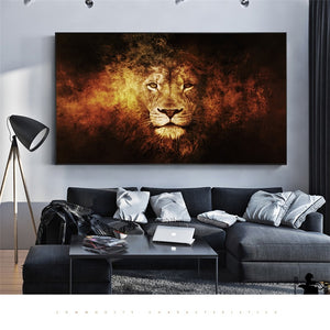 Affiche de lion et lionne