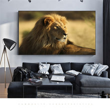 Charger l&#39;image dans la galerie, Affiche de lion et lionne