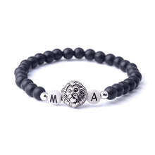 Charger l&#39;image dans la galerie, Bracelet Lion&lt;br&gt;Perles Noir