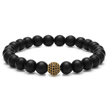 Charger l&#39;image dans la galerie, Bracelet Lion&lt;br&gt;perles noir de Lave