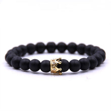 Charger l&#39;image dans la galerie, Bracelet Lion&lt;br&gt;perles noir de Lave