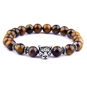 Bracelet Lion<br>Perles Noir