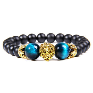 Bracelet Lion<br>Perles Noir