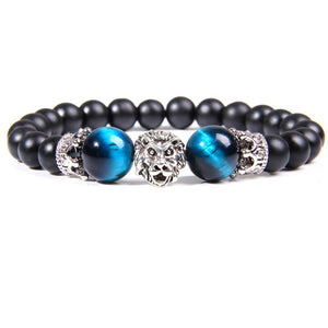 Bracelet Lion<br>Perles Noir