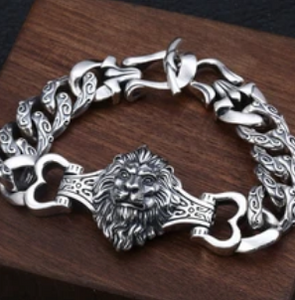 Bracelet Lion<br>Argent