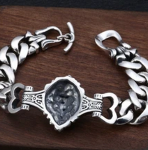 Bracelet Lion<br>Argent