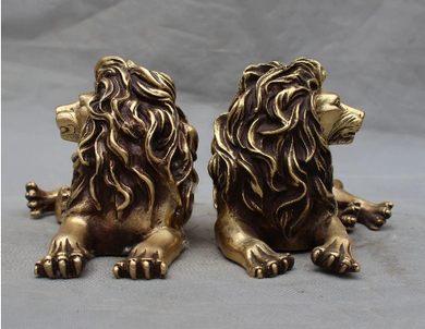 Feng Shui Lion en Laiton
