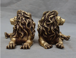 Feng Shui Lion en Laiton