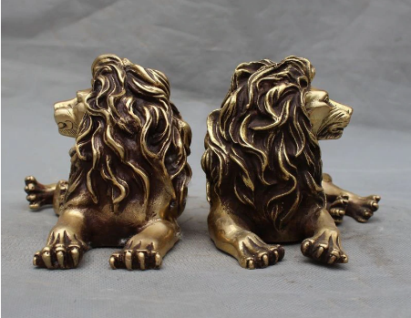 Feng Shui Lion en Laiton