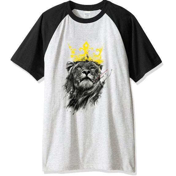 T-Shirt Lion<br> Couronne Dorée