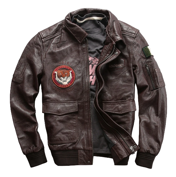 Veste en Cuir Tête de Lion- rebelle