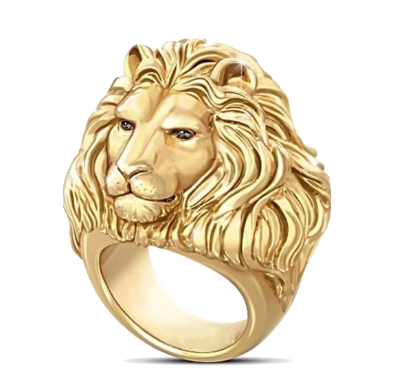 Bague Tête de Lion Charmeur (acier)
