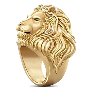 Bague Tête de Lion Charmeur (acier)