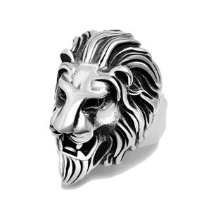 Bague Tête de Lion<br> Design (acier)