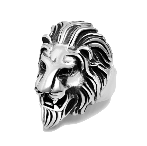 Bague Tête de Lion<br> Design (acier)