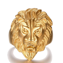 Charger l&#39;image dans la galerie, Bague Tête de Lion&lt;br&gt;Rétro (acier)