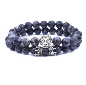 Bracelet Lion<br> Tête Lion lugubre Noir