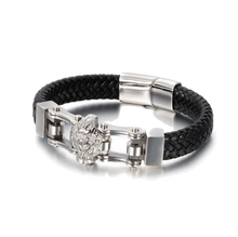 Charger l&#39;image dans la galerie, Bracelet Lion&lt;br&gt;Cuir Félin