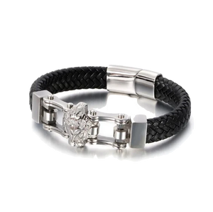 Bracelet Lion<br>Cuir Félin