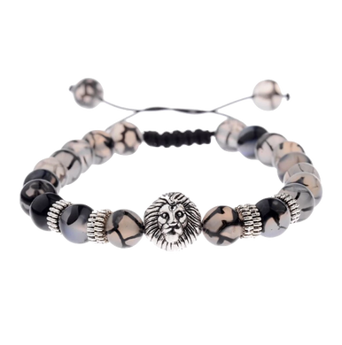 Bracelets Lion<br>Perles Rose