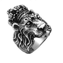 Charger l&#39;image dans la galerie, Bague Tête de Lion&lt;br&gt;Sagesse (argent)