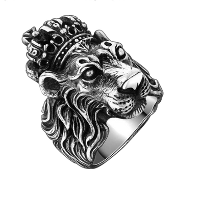 Bague Tête de Lion<br>Sagesse (argent)