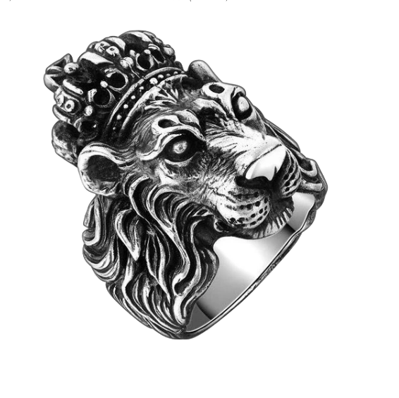 Bague Tête de Lion<br>Sagesse (argent)