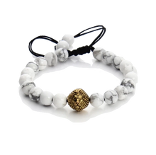 Charger l&#39;image dans la galerie, Bracelet Lion Perle Blanche
