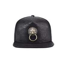 Charger l&#39;image dans la galerie, Casquette  Tête de lion &lt;br&gt;Noir de Baseball Vintage