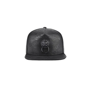 Casquette  Tête de lion <br>Noir de Baseball Vintage