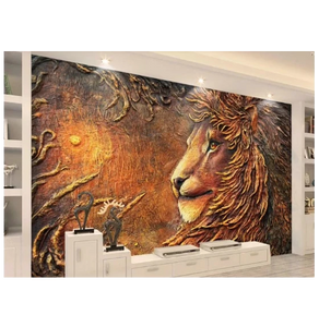 Poster Superbe Lion en relief