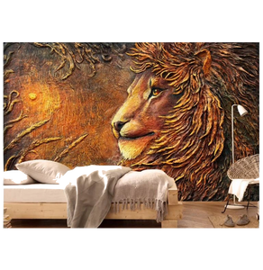 Poster Superbe Lion en relief