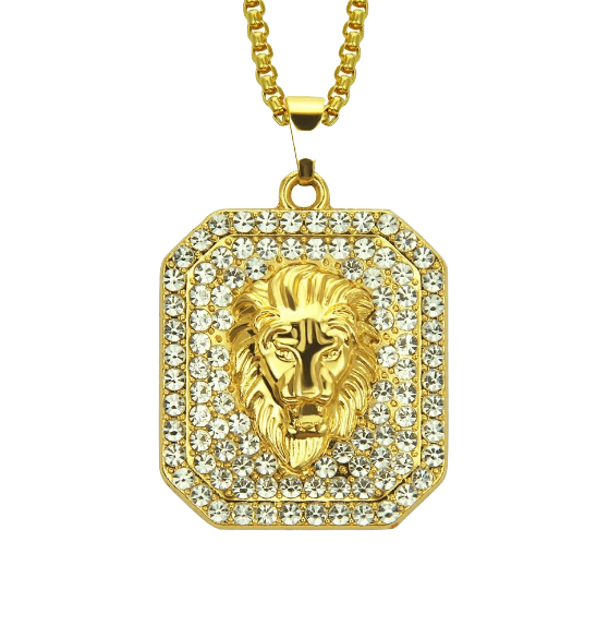 Collier Tête Lion<br>Diamant