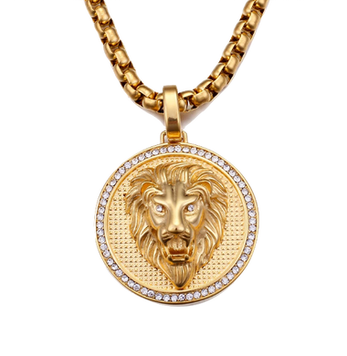 Pendentif Tête de Lion<br>Hip Hop