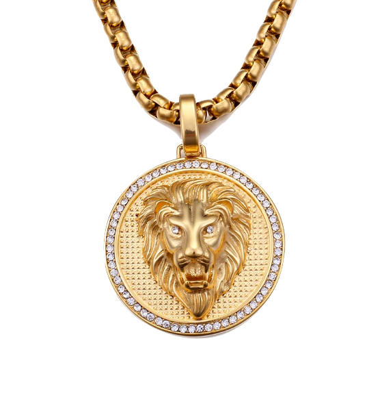 Pendentif Tête de Lion<br>Hip Hop
