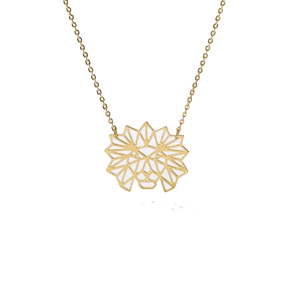 Chaine Pendentif<br>Géométrique Tête de Lion