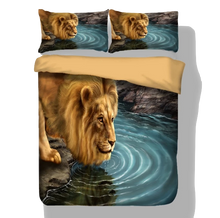Charger l&#39;image dans la galerie, Housse de Couette Lion&lt;br&gt;bleu