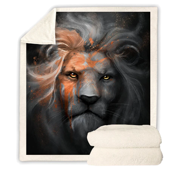 Plaid Lion Tête a Tête
