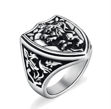 Charger l&#39;image dans la galerie, Chevalière Tête de Lion Royale (acier)