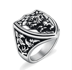 Chevalière Tête de Lion Royale (acier)