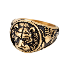 Charger l&#39;image dans la galerie, Bague Tête de Lion&lt;br&gt; Dominant (acier)