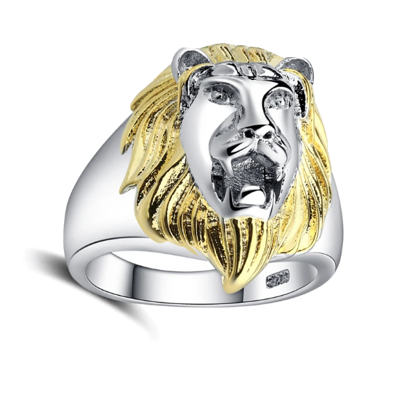 Bague Tête de Lion Vibration (acier)