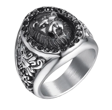 Charger l&#39;image dans la galerie, Bague Tête de Lion&lt;br&gt; Animale (acier)