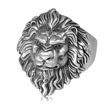 Bague Tête de Lion redoutable (argent)