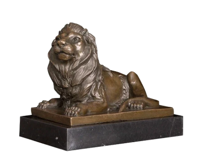 Statue Feng Shui de Lion en Bronze