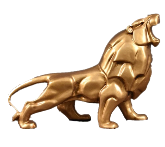 Statue Resine Lion Sauvage