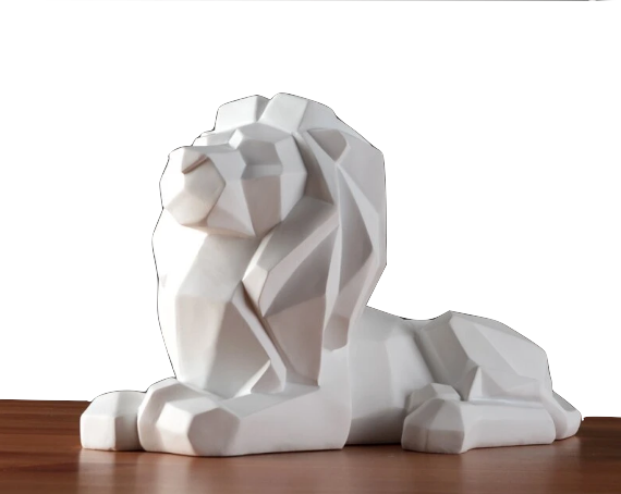 Statue Lion Feng Shui Resine