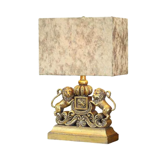 Lampe Style American avec Deux lion