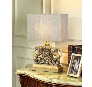Lampe Style American avec Deux lion