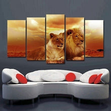 Charger l&#39;image dans la galerie, Tableau lion lion et lionne